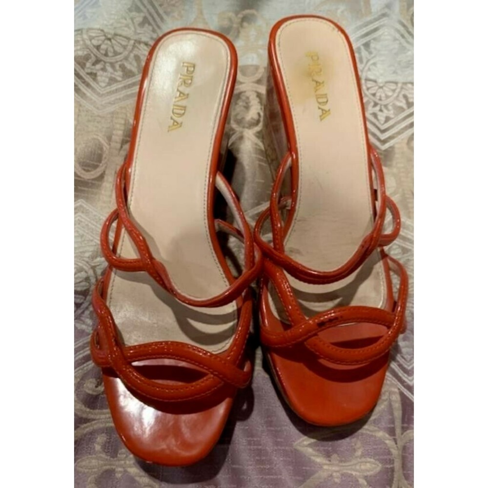 Prada Sandals - Orange - Size 7